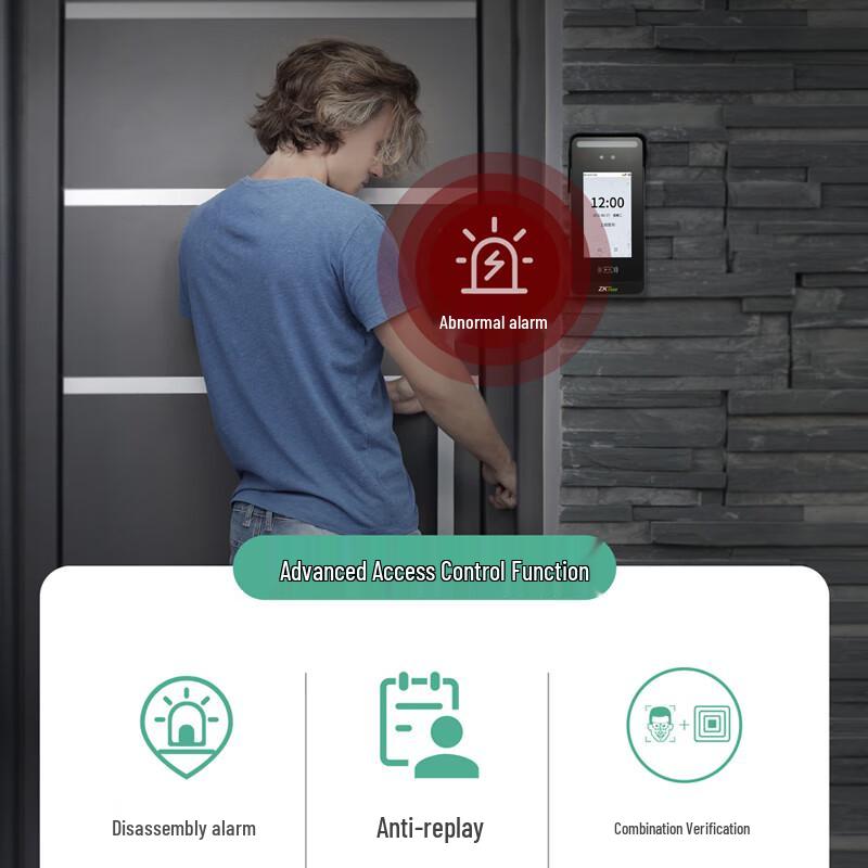 ZKTECO xface640 Dynamic Face Recognition Access & Time Attendance System CN plug (adapter included)