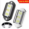 2PCS 6 LED Car License Number Plate Light For SUV Truck Trailer Van Tag Step Lamp White Bulbs Car Products License Plate Lights