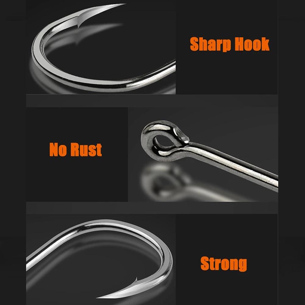 Pesca High Carbon Stahl Seehaken Karpfenangeln Circle Hooks Angelhaken Köderhaken Widerhaken Angelhaken