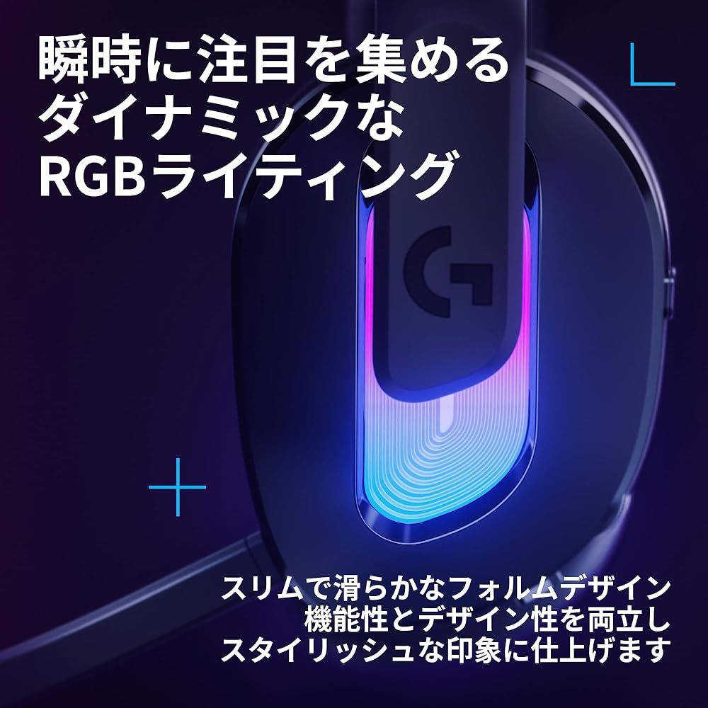 Logicool G G522 Wireless Gaming Headset Lightweight Bluetooth Wired Compatible 90 Hours Battery Life Black
