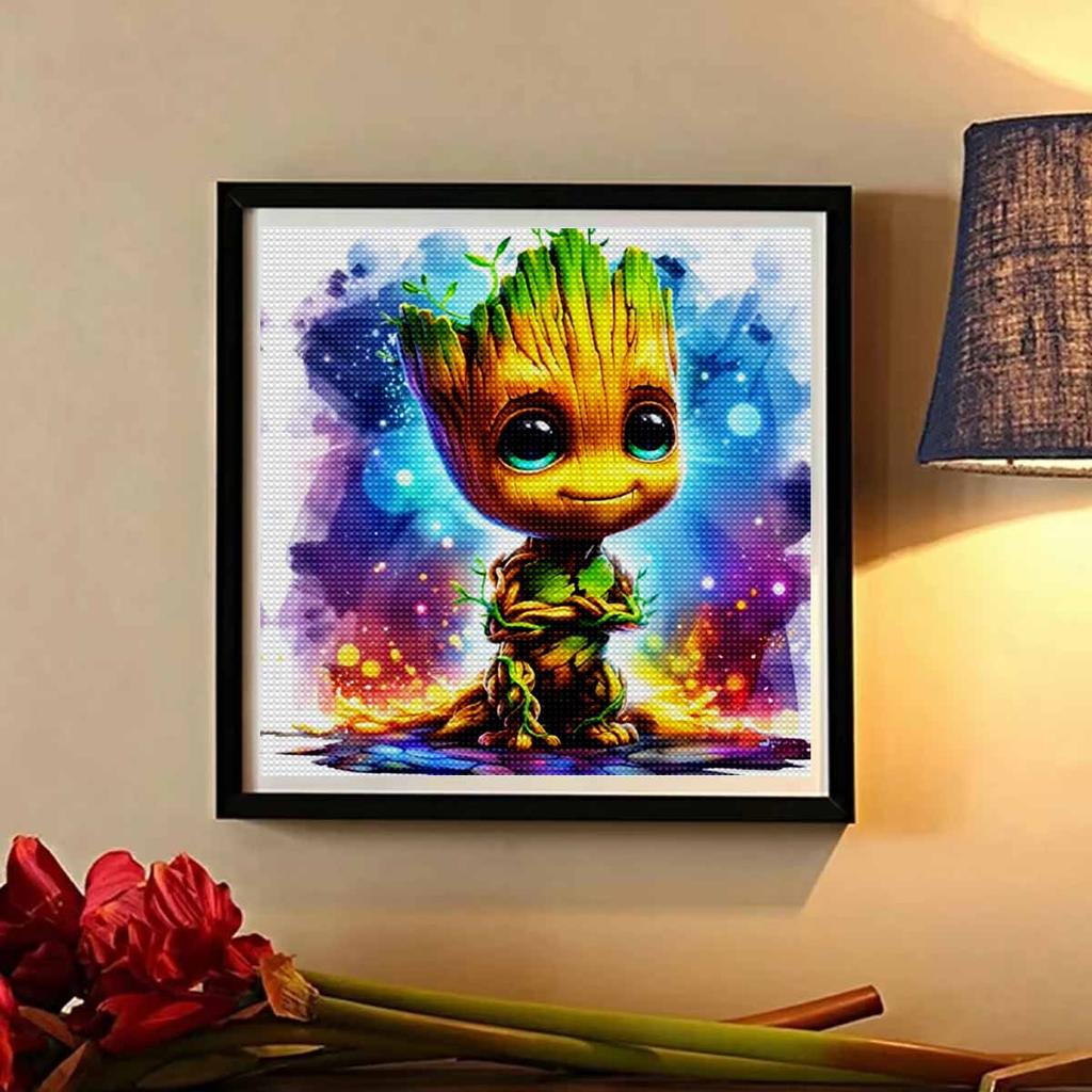 5D DIY Diamond Painting Decorative Q Version Groot Full Round Drill Scenery Diamond Embroidery Cross Stitch Kits Home Decor Gift
