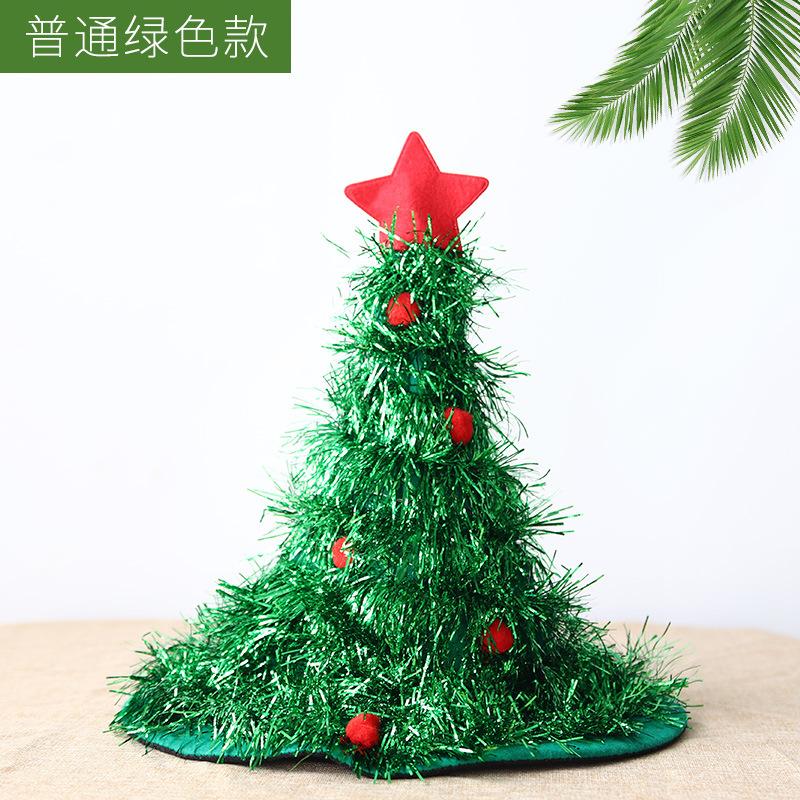 

New Creative Christmas Hat Shiny Tinsel Colorful Poms Christmas Themed Hats Clothing Party Role-Playing Home Holiday Party Decor 32cm brim зелёный