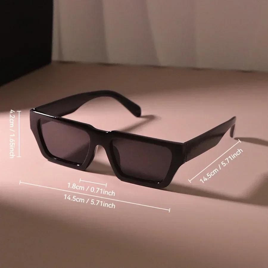 Rectangle Sunglasses Women Fashion Men Square Vintage Stylish Sun Glasses Oversized Ladies Mirror Outdoor Eyewear