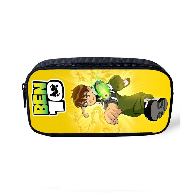 Ben 10 Print Cosmetic Bag Pencil Case Boys Girls Stationary Bags Canvas Pencil Box Teenagers School Supplies