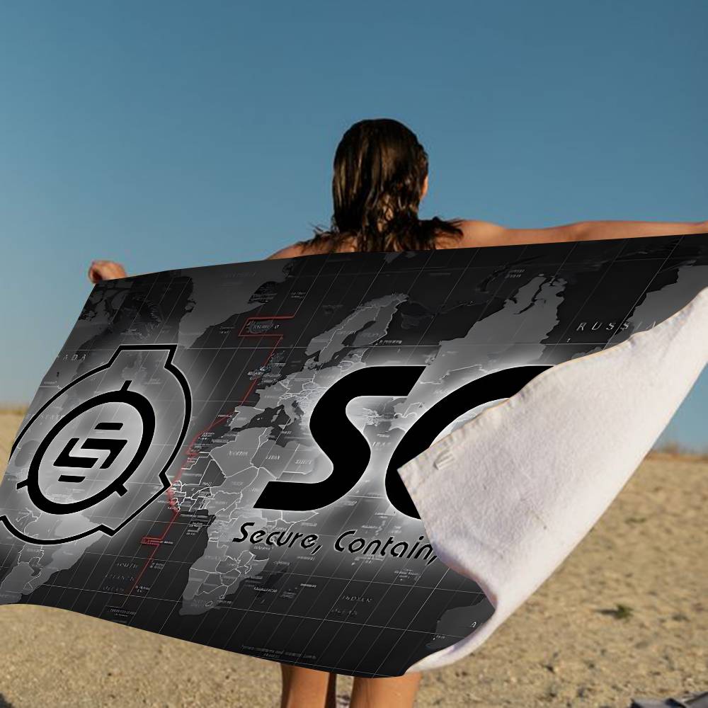 Classic Horror Game S-Scp F-Foundation Microfiber Printed Beach Towel Mountain Climbing Yoga Beach Running Absorbent Soft Towel