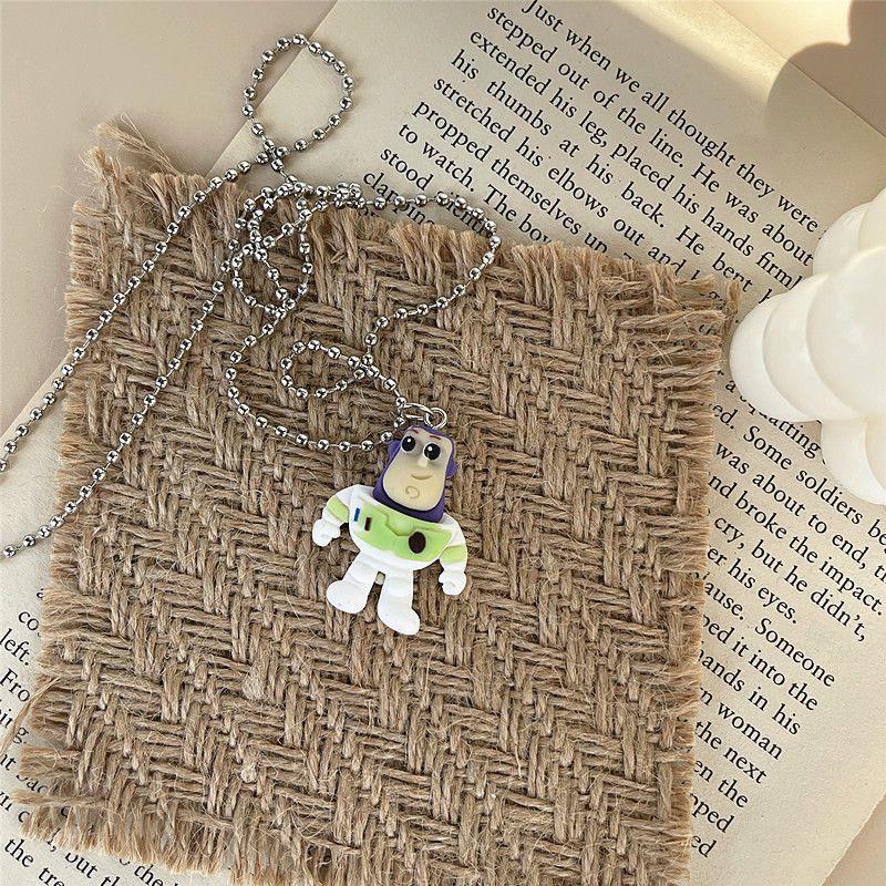 New Disney Toy Story Woody Buzz Lightyear Alien Anime Cartoon Necklace Creative Personality Clavicle Chain Clothing Accessories