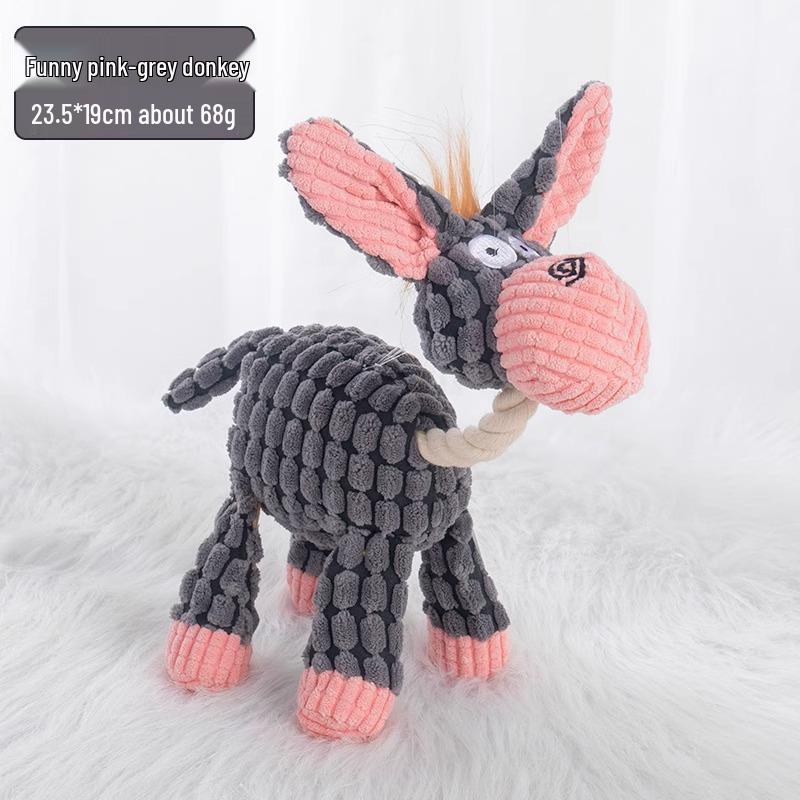 Brinquedo de Pelúcia para Cães Durável e Sonoro para Alívio da Dentição e do Tédio