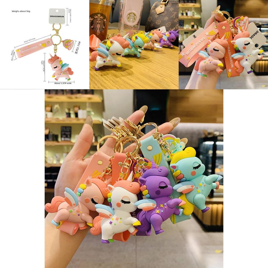 Adorable Unisex Unicorn Keychain Soft Silicone Durable Birthday Party Gift