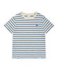 WACKY WILLY [26Ss] Women'S Striped Short Sleeve T-Shirt Sky Blue