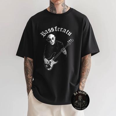 Maglietta Parodia Bassferatu Horror Gotico Bassista