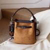 IELGY Ladies Messenger Bag Retro Casual All-Match Portable Bucket Bag