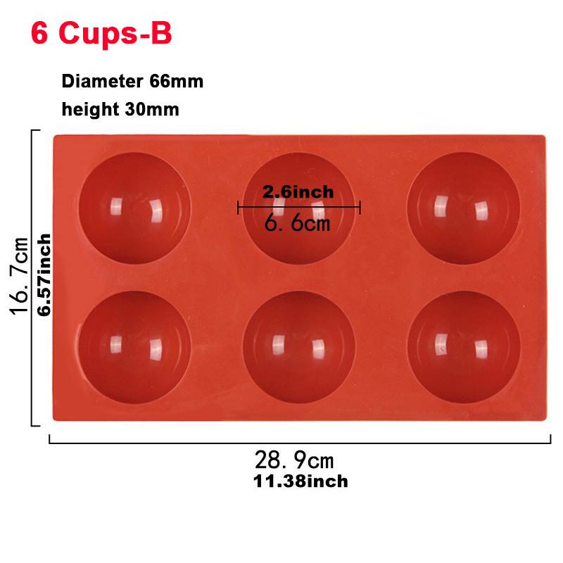Semi Sphere Silicone Chocolate Mold Half Ball Cake Tray Silicon Dome Baking Moulds DIY Pudding Candy Jelly Kitchen Baking Tool