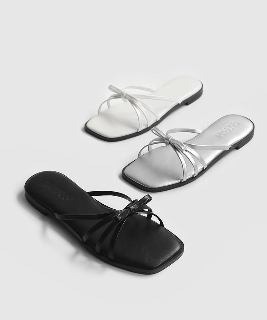 Sappun Laferin Square Ribbon Slippers (1Cm)