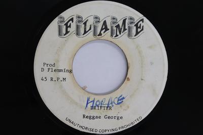 7inch Record REGGAE GEORGE - Drifter None Flame 1978 Jamaica Reggae, Ska & Dub Used