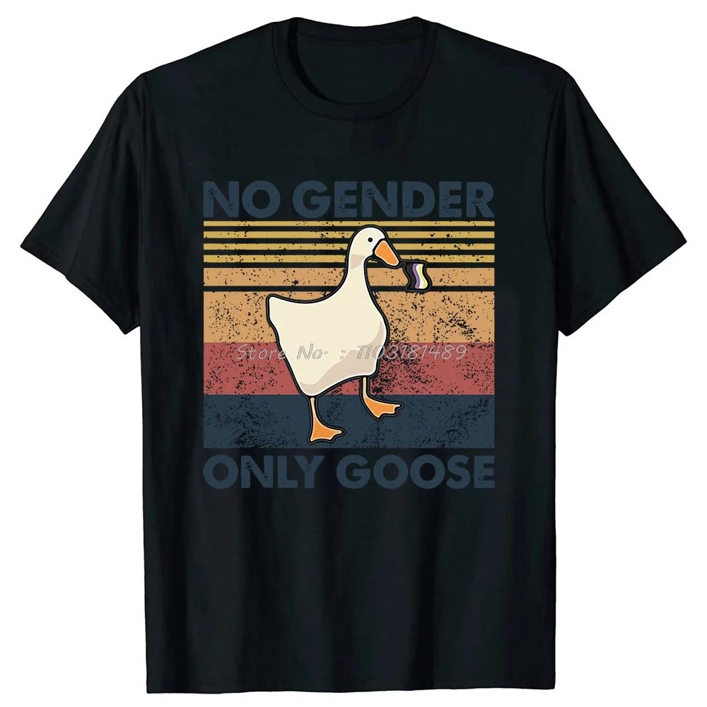 Funny No Gender Goose Vintage T Shirts Summer Style Graphic  Streetwear Short Sleeve Birthday Gifts T-shirt Mens Clothing
