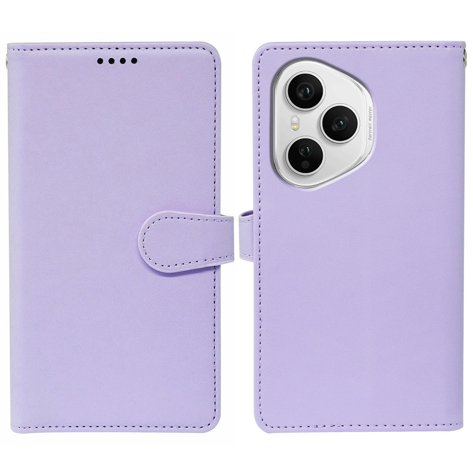 

Для Honor 400 Pro 5G (Глобальный) Чехол-подставка из ПУ кожи с 9 отделениями для карт Purple