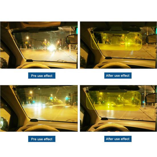 Night Vision Car Visor 2 In 1 Anti-Glare Sun Visor for Day Night Driving Anti-Dazzle Anti UV Shield Windshield Visor for Eye Protection