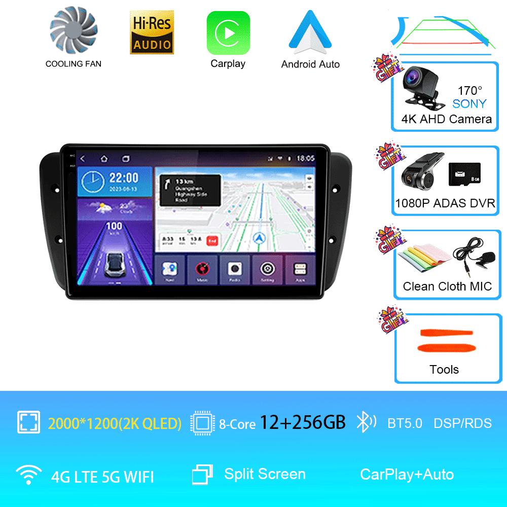 Android 14 Car Radio For Seat Ibiza MK4 6J SportCoupe Ecomotive Cupra 2009 2010 2011 2012 - 2016 QLED Screen Multimedia Player S