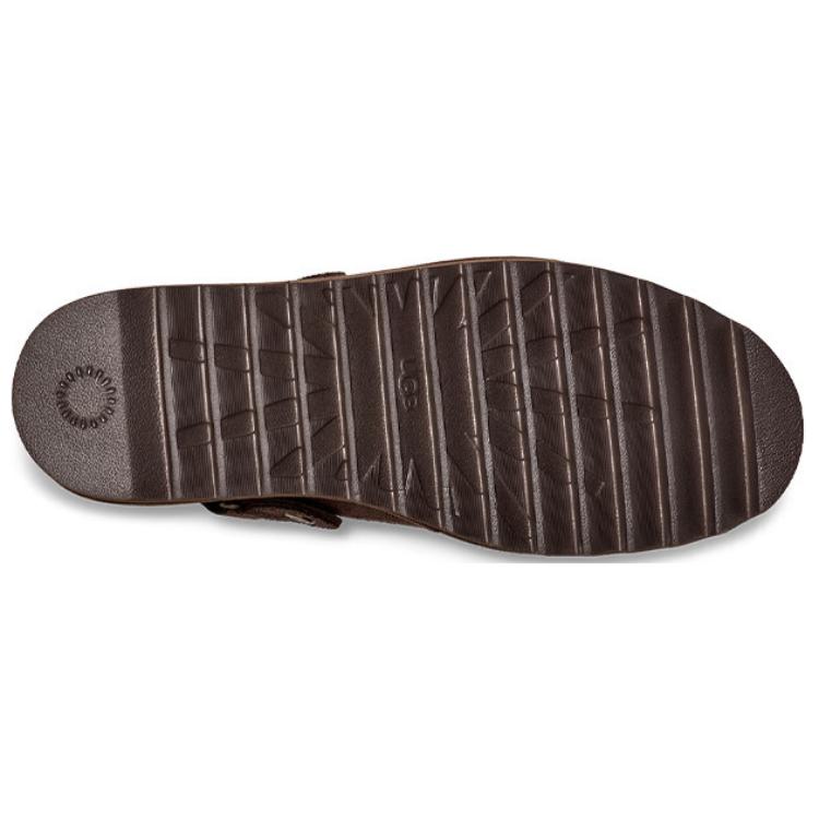 UGG Fashionable Comfortable Anti-Rubbing Open-Toe Slippers Women Slippers Chocolate 1166734-CHO