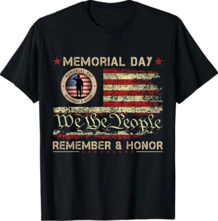 Veterans Day 2026 USA Memorial Day Red Poppy Flower Military T-Shirt 2XL