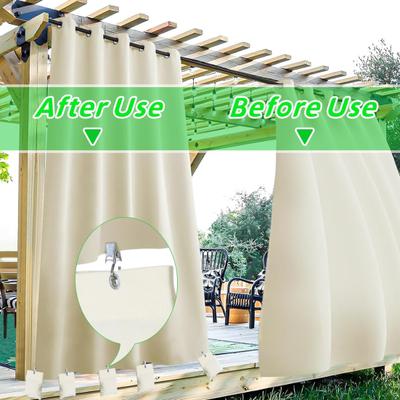 Sacs de lestage pour rideaux d'extérieur, sacs de lestage pour rideaux de terrasse, sacs de sable en toile, lestages pour draperies avec clips métalliques, sacs d'étanchéité pour rideaux de gazebo et de pergola