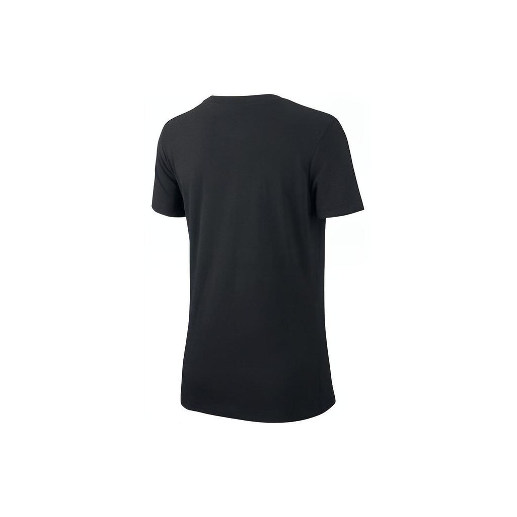 Nike Large Logo Print Casual Sports Short Sleeve T-Shirt Women Tops Black AQ3212-010