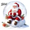 Christmas Window Decals Clings Decoration Cartoon Santa Claus Sticker with Crystal Ball Home Glass Decor Hot Cocoa Reusable Static PVC Decal