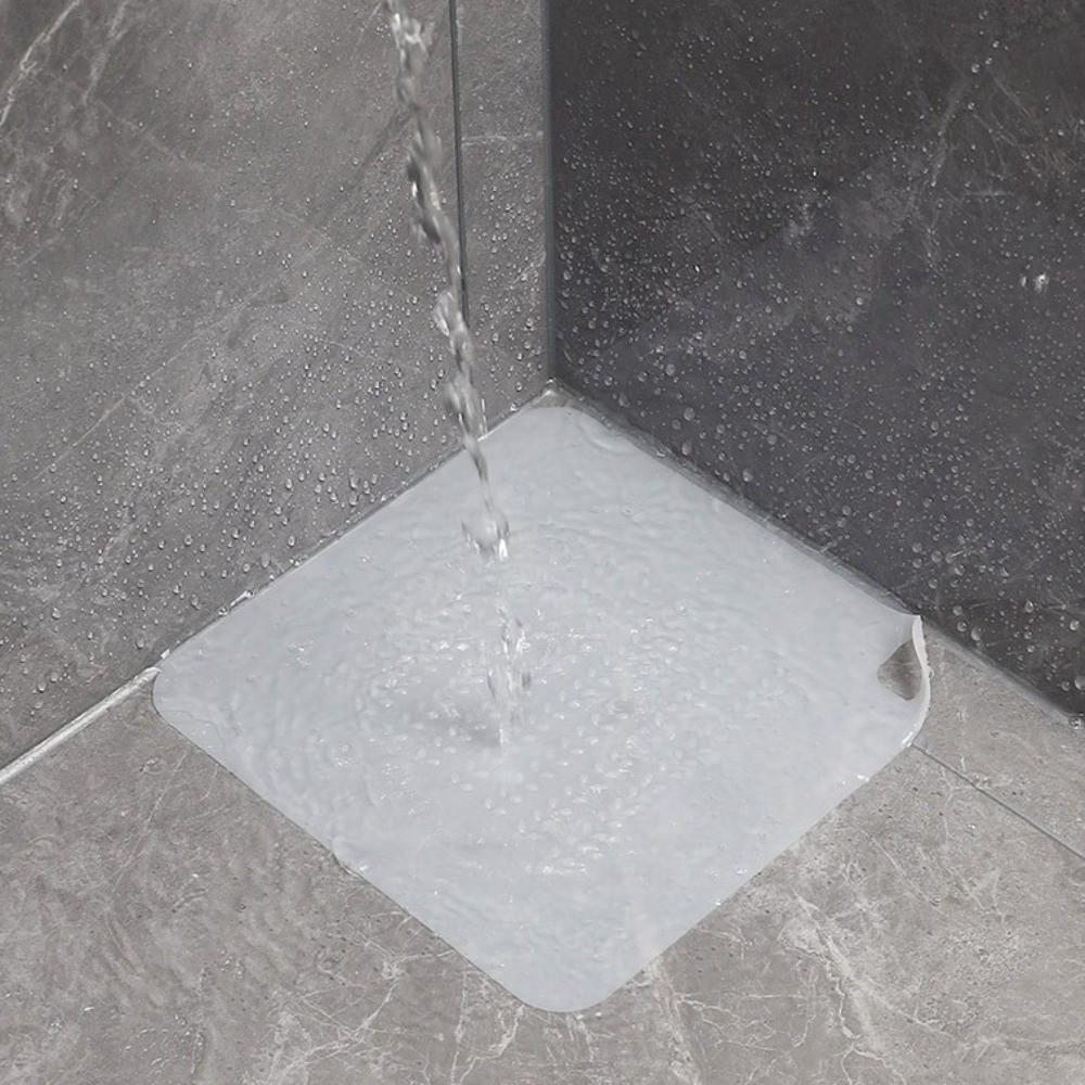 Silicone Anti-blocking Drain Cover Square Shape Shower Drain Plug  Household Sewer Pipe