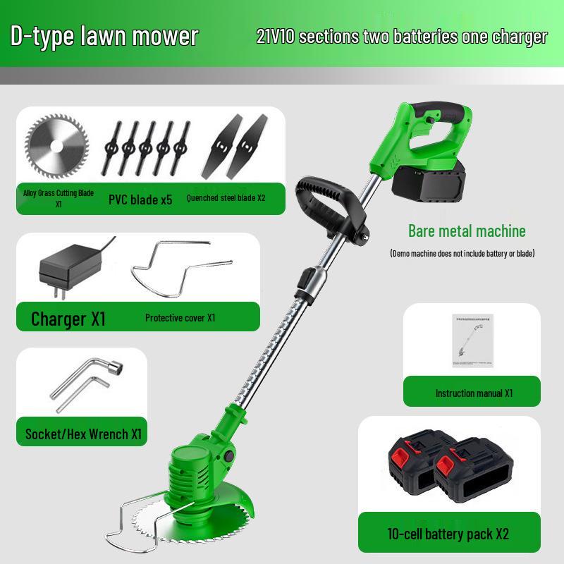 Cordless Rechargeable Lawn Mower & Handheld Electric Grass Trimmer