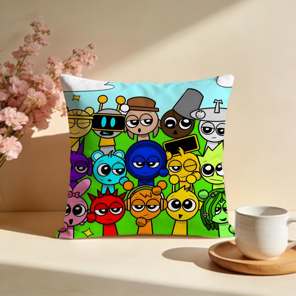 Fashion SSprunkiing Cushion Cover Stylish Washable Pillow Cover Ideal for Couch Bedroom Car Decoration