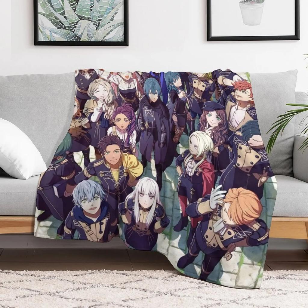 The Fire Characters Throw Blanket Soft Solid Color Blanket for Couch Bed