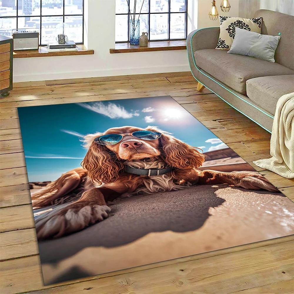 Słodki pies kreskówka Samoye, Chihuahua, Koki pomorski Husky dywan dywan dla domu salon sypialnia Sofa wycieraczka wystrój, dziecko antypoślizgowe