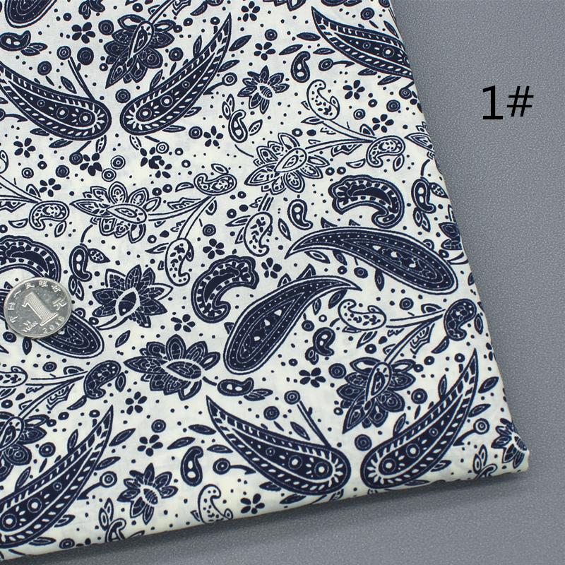 147x100cm Estilo Pastoral Floral Tela de Algodón Vintage Material de Costura para Ropa Telas de Popelina Para Patchwork Hecho a Mano DIY