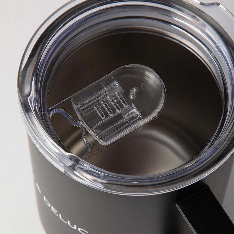 DEAN & DELUCA Stainless Steel Mug with Lid, Black, 300ml, Keeps Drinks Hot and Cold