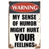 Retro Warning Metal Tin Signs No Stupid People Beyond this Point  Wall Decor for Home Bars Garage Cafe Club Man CavePubs