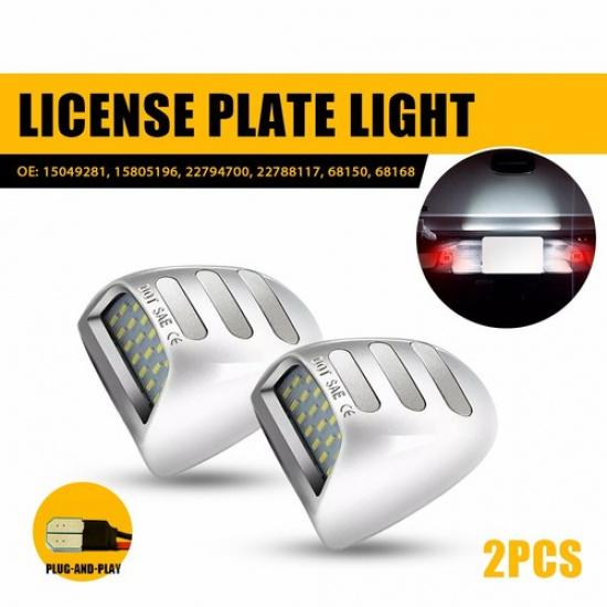 LED License Plate Light White Tag Lamp Assembly For 2002-2006 Cadillac Escalade