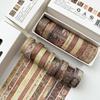 10 Rolls Cartoon Vintage DIY Scrapbooking Self Adhesive Grid Adhesive Tape Cute Gift Wrapping Sticker Roll Journaling