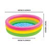 60cm Children's Inflatable Rainbow Water Pool - PVC, Fluorescent, 3-Ring Design