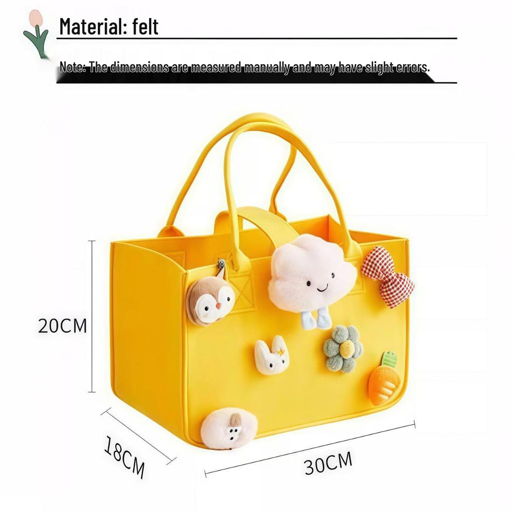 Customizable Cartoon Felt Handbag for Parties & Gift Bags