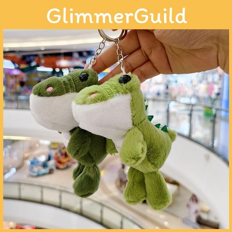 Cartoon Cute Green Crocodile Soft Plush Keychain Pp Cotton Filling Gift Bags
