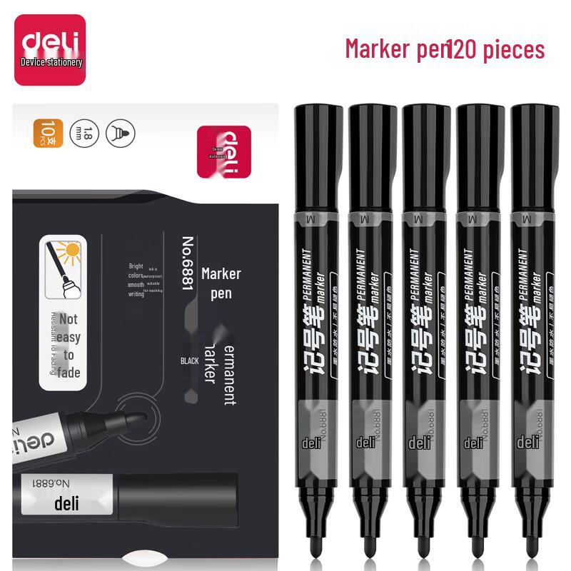 Deli 6881 Broad Tip Oil-Based Permanent Marker