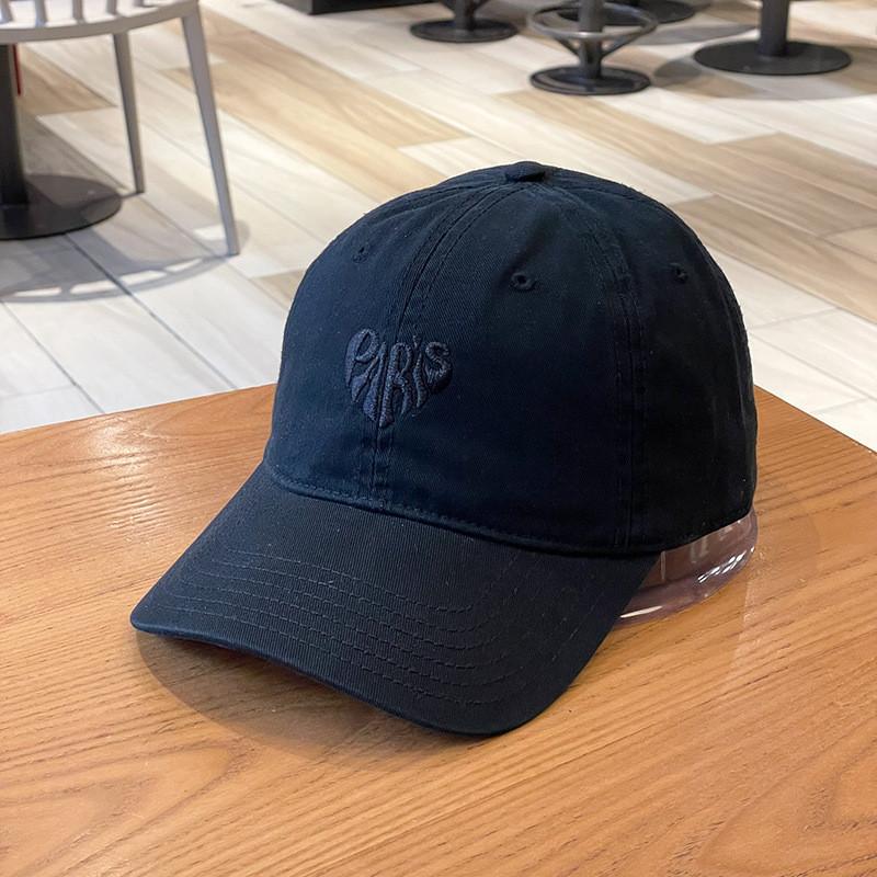 Casual Cotton Baseball Cap With Heart Paris Embroidery For Summer And Spring Seasons
