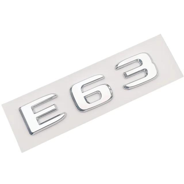 

3D ABS chrome black E63 Mercedes Benz S logo E63S badge letter sticker E63S accessory car trunk badge