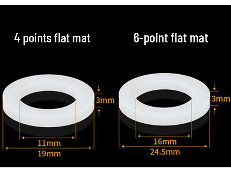 Silicone Gasket for 1-Inch Hose, Faucet, Water Meter, or Shower Head - 4 & 6 Point Sealing Ring.