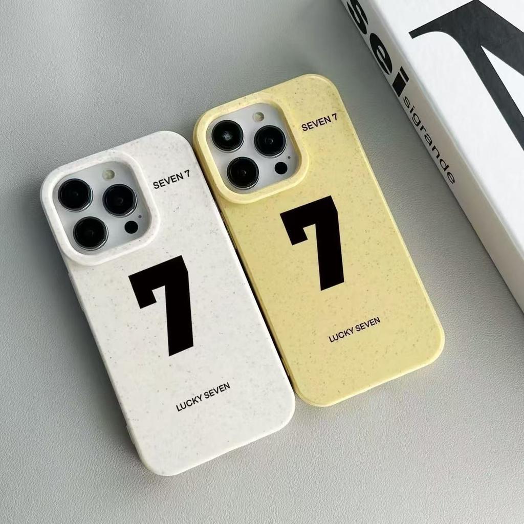 Lucky number 7 is suitable for iphone17 mobile phone case personalized apple 15pro anti-drop 14 days, South Korea 13 Europe, America 16