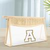 Personalized Initial Letter Bag Clear Makeup Pouch Large Capacity Zipper Closure Portable Beach Travel Toiletry Bag