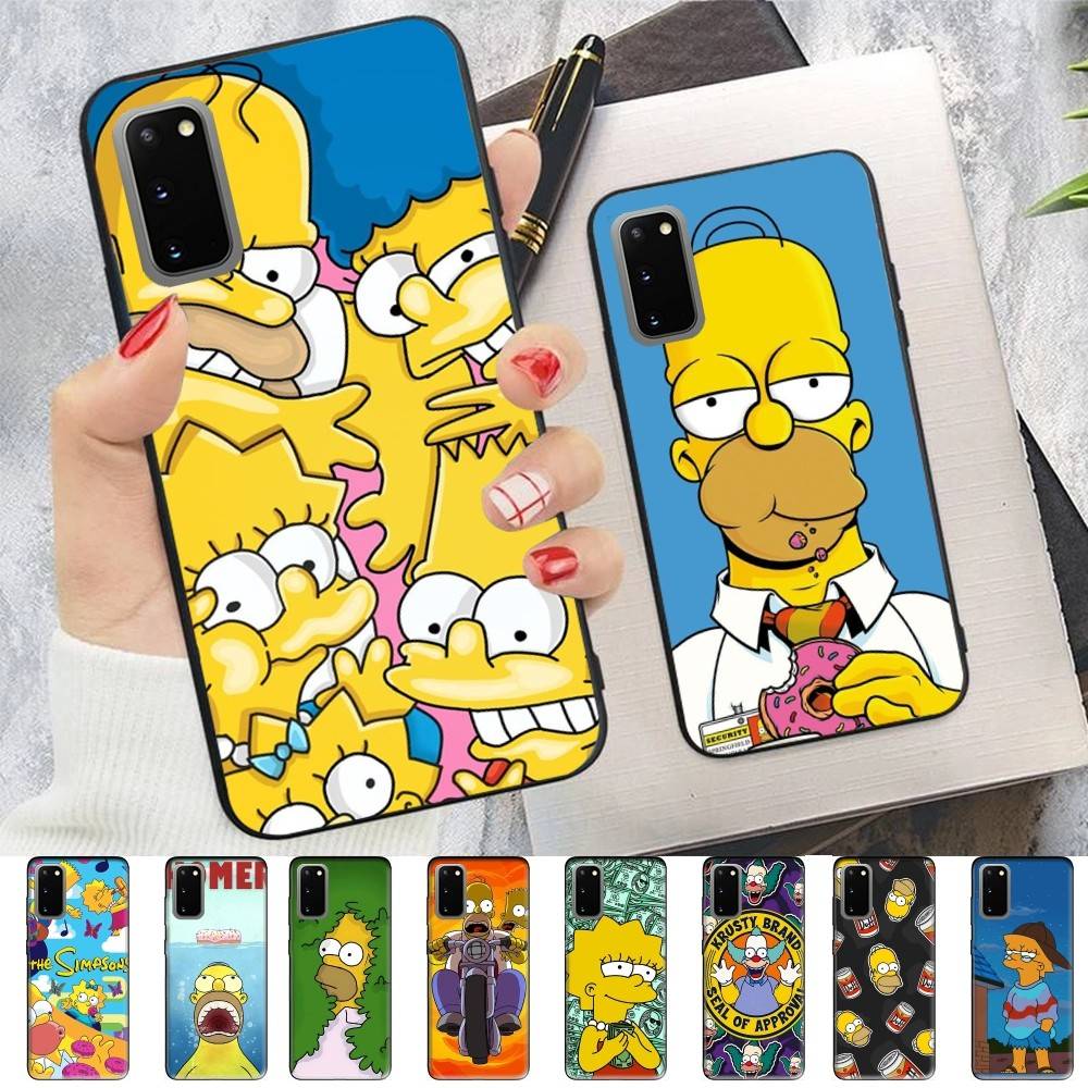 Adult Animation Simpsons Phone Case For Samsung S 24 Fe 25 Ultra Plus 20 Lite 21 30 22 23 24 22 Ultra 5G Fundas