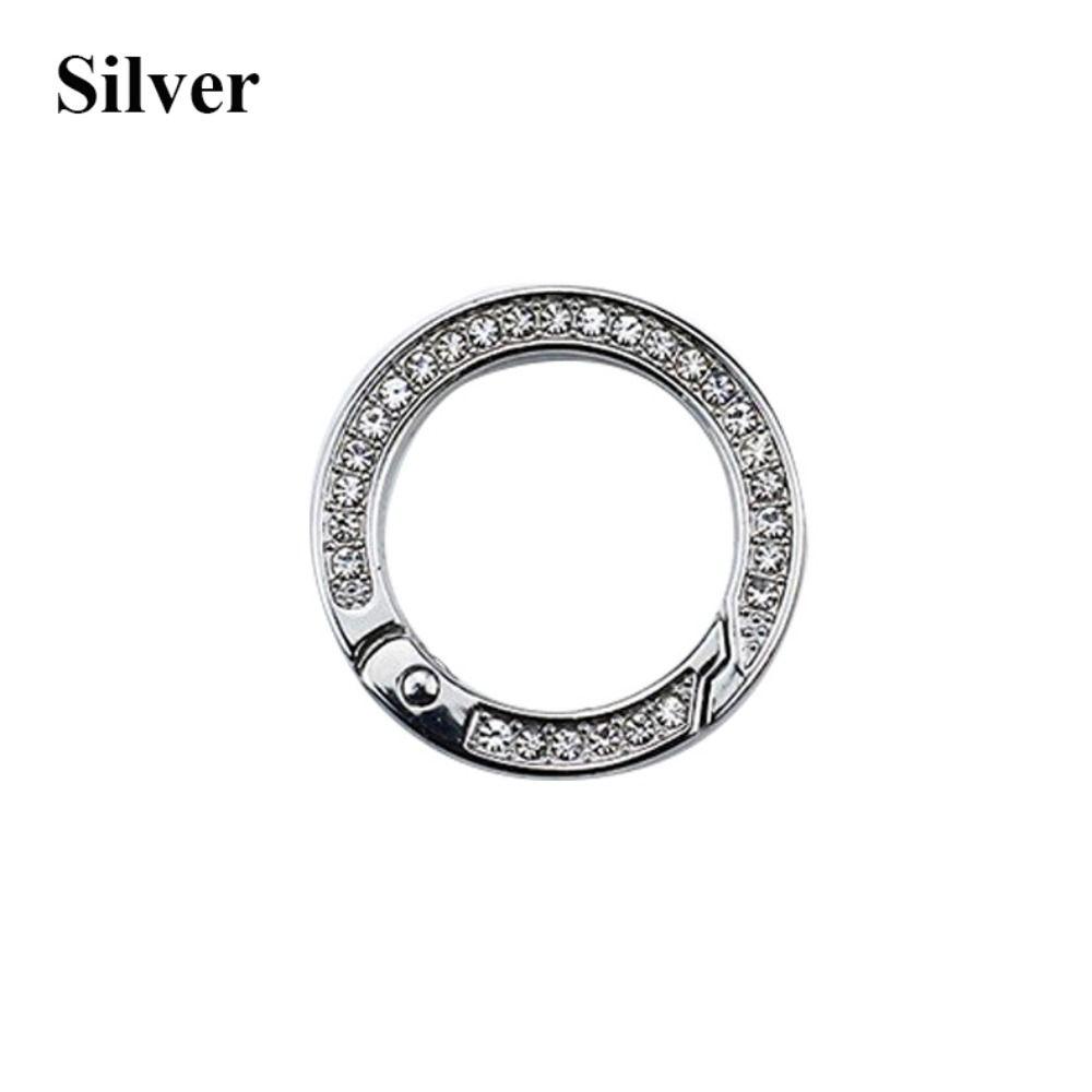 1 Stück O-Ring Schlüsselanhänger mit Diamanten Metallfeder Für Schlüsselanhänger Anhänger Tasche Schlüsselzubehör Schmuckherstellungsmaterialien Anhänger Material