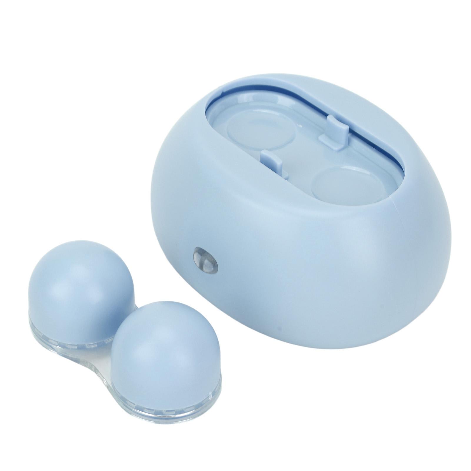 Портативный маленький высокочастотный быстровибрирующий электрический автоматический очиститель контактных линз, синий синий