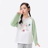 Xiaoyinman Girls' Cat Print Round Neck Long-Sleeve T-Shirt